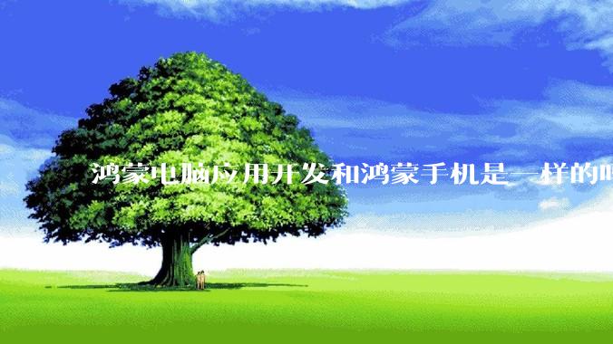 鸿蒙电脑应用开发和鸿蒙手机是一样的吗？