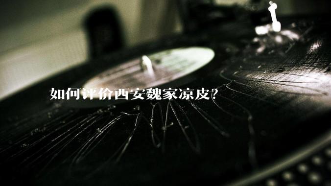 如何评价西安魏家凉皮？